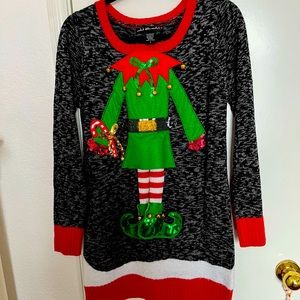 Christmas dress size small with elf on front perfect for the Christmas holidays